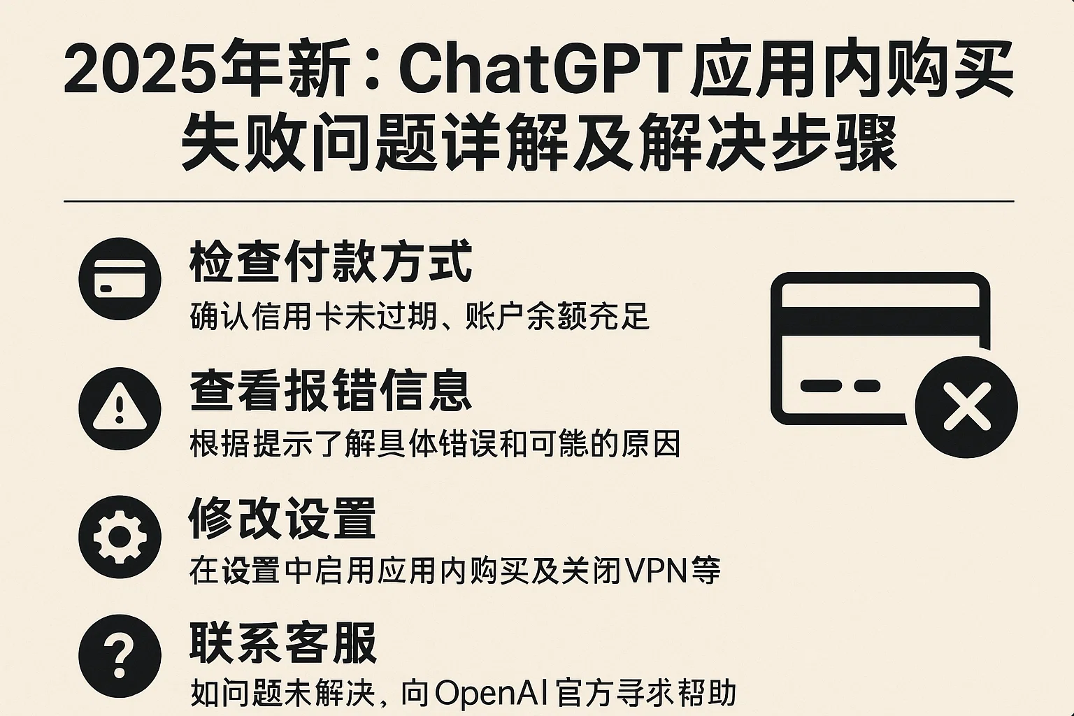 2025最新:ChatGPT应用内购买失败问题详解及解决步骤-极速AI智能
