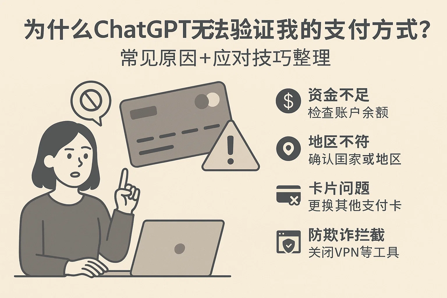 为什么ChatGPT无法验证我的支付方式?常见原因+应对技巧整理-极速AI智能