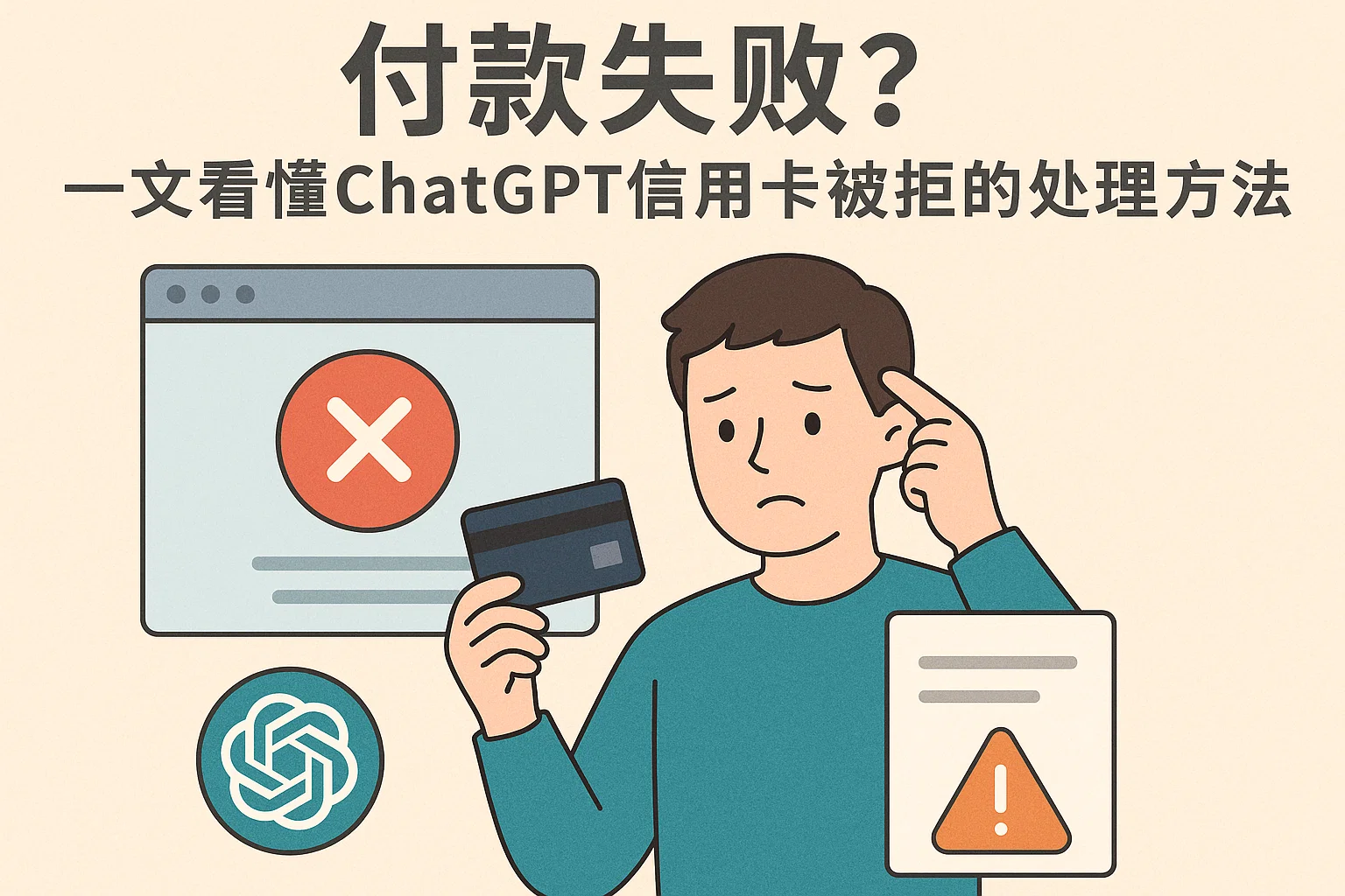 付款失败?一文看懂ChatGPT信用卡被拒的处理方法-极速AI智能